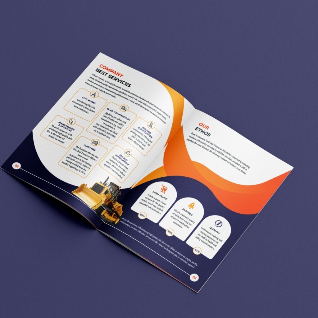 Construction Services Business Profile Design