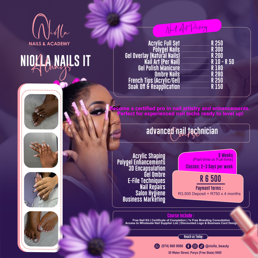 Nail Technician Poster Design Vanderbijlpark